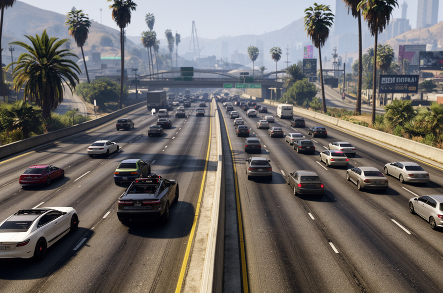 gta 6 traffic and road network